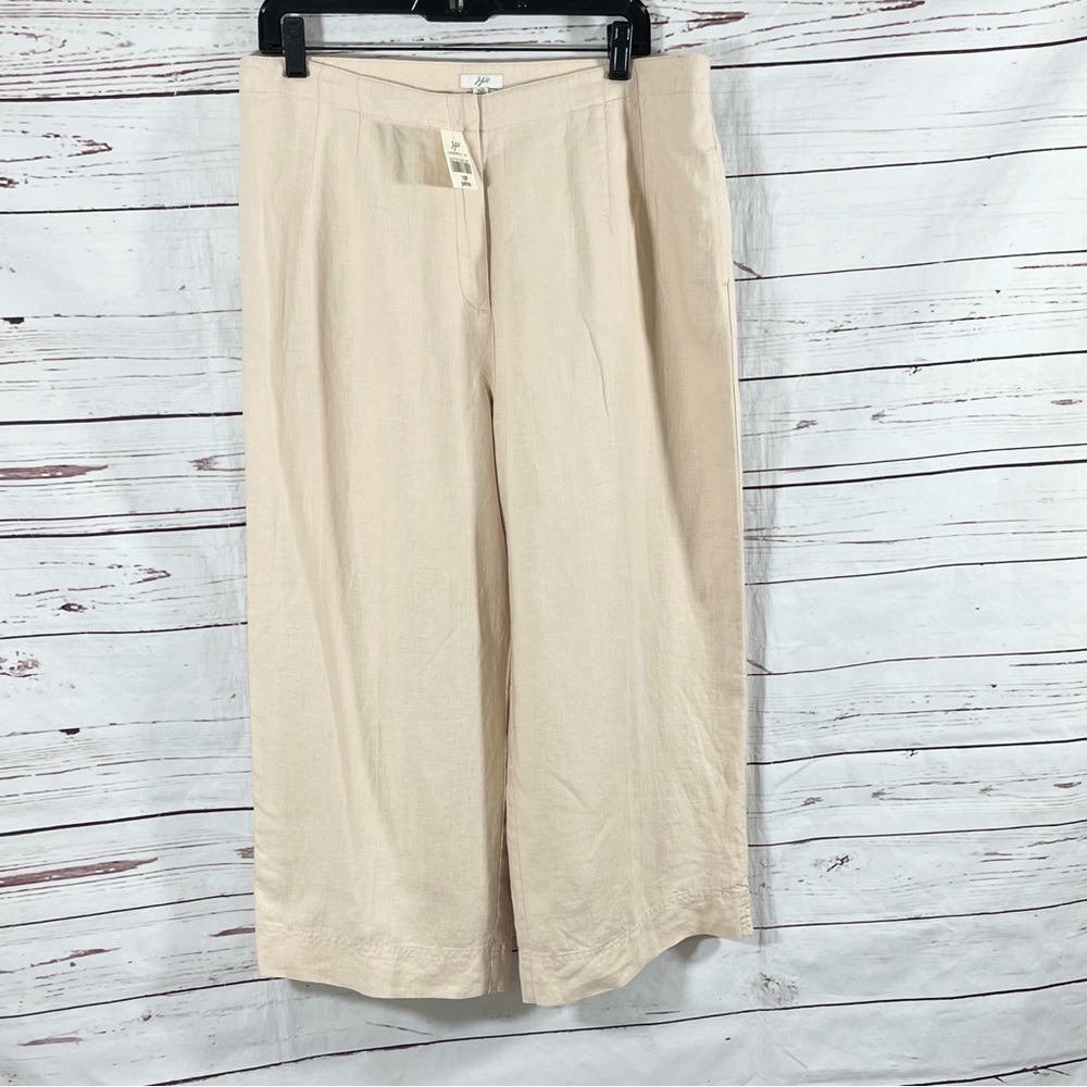J. Jill Petite Women’s Capris Pants‎ 100% Linen Beige Size 16P.